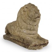 19TH CT. STONE LION STATUEDESC