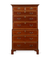19TH GEORGE III MAHOGANY CHEST