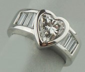 1CT. HEART SHAPED DIAMOND AND