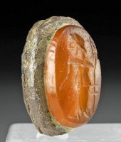 1ST C. ROMAN CITRINE INTAGLIO