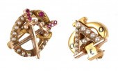 (2) 10K YELLOW GOLD FRATERNITY