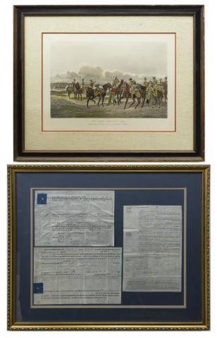 (2) 13TH DRAGOONS ENGRAVING &