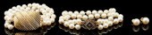 2 14K GOLD & PEARL BRACELETS &