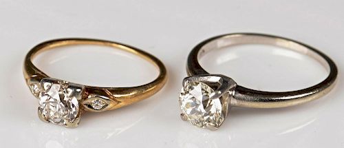 2 14K OMC DIAMOND SOLITAIRE