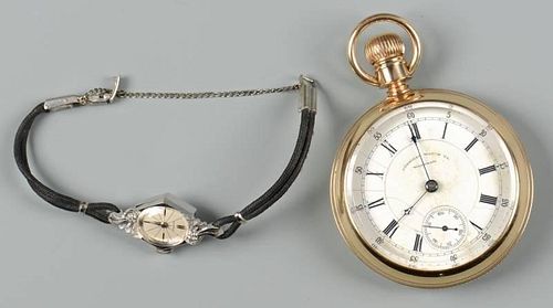 2 14K WATCHES INC. WALTHAM POCKET