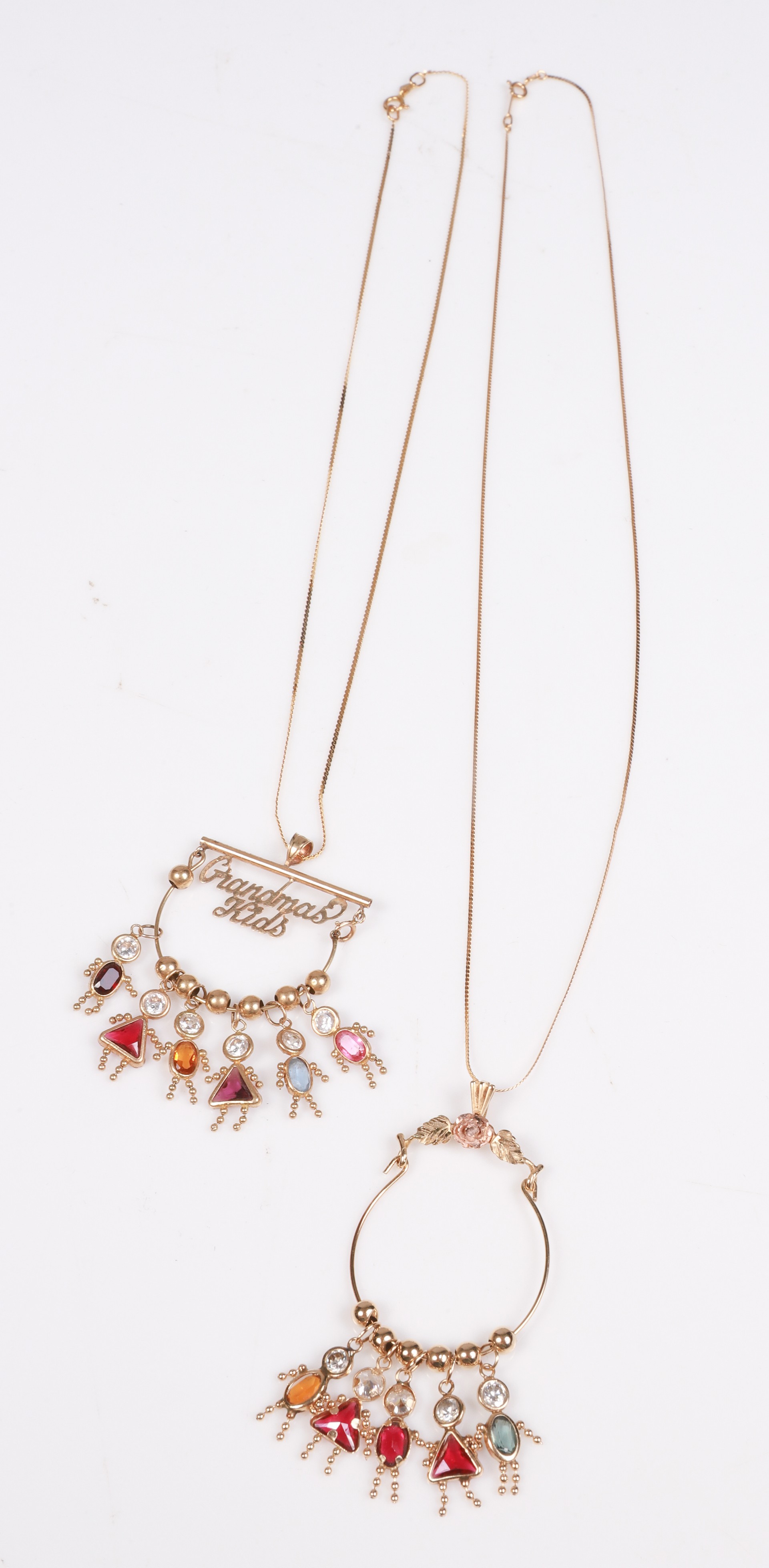 (2) 14K Yellow gold chains and