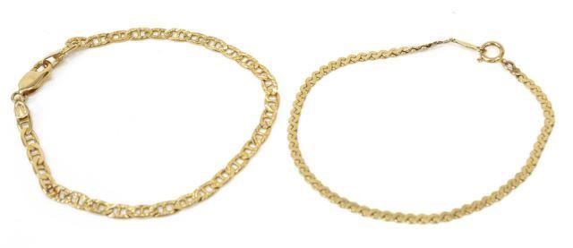 (2) 14KT GOLD SERPENTINE &