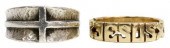 (2) 14KT JESUS RING & JAMES AV