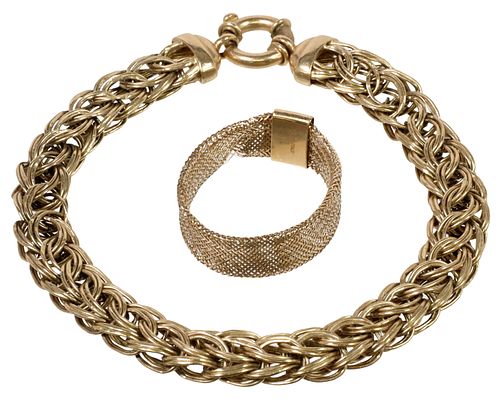 (2) 14KT YELLOW GOLD JEWELRY SCRAP,