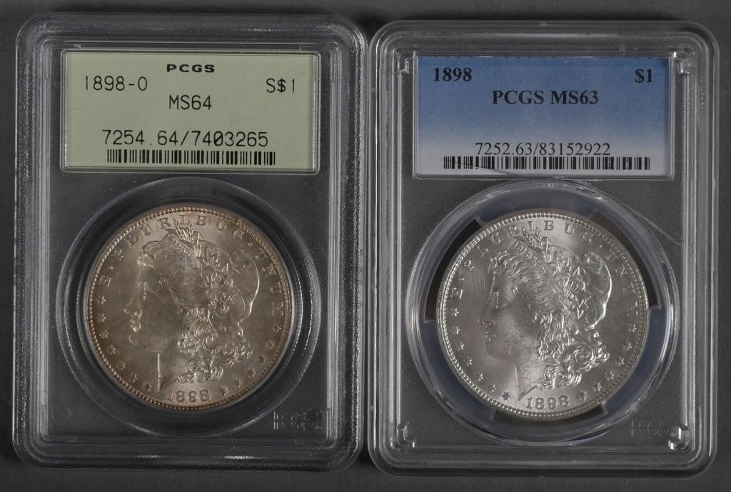 (2) 1898 MORGAN SILVER DOLLARS