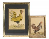 (2) 18TH C. BRITISH GAMECOCK P