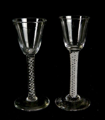 2 18TH C. ENGLISH CORDIAL GLASS2