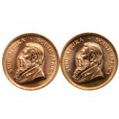 2-1980 GOLD KRUGERRANDS - SOUT