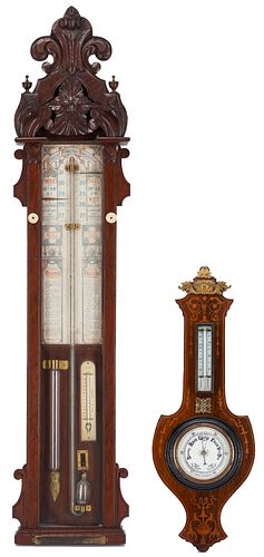 2 19TH C. BAROMETERS: MARQUETRY AND