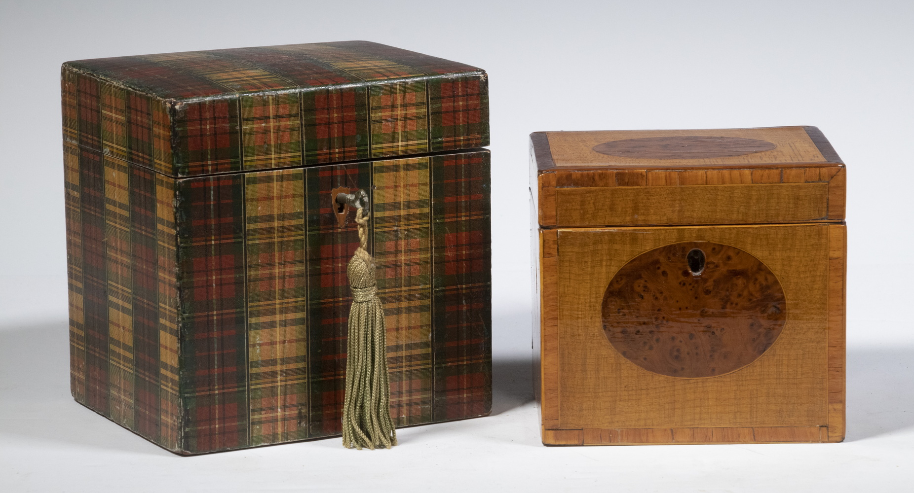 (2) 19TH C. BRITISH TEA CADDIES