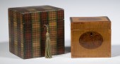 (2) 19TH C. BRITISH TEA CADDIE