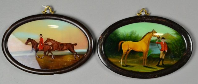 2 19TH C. EQUESTRIAN PAINTINGS