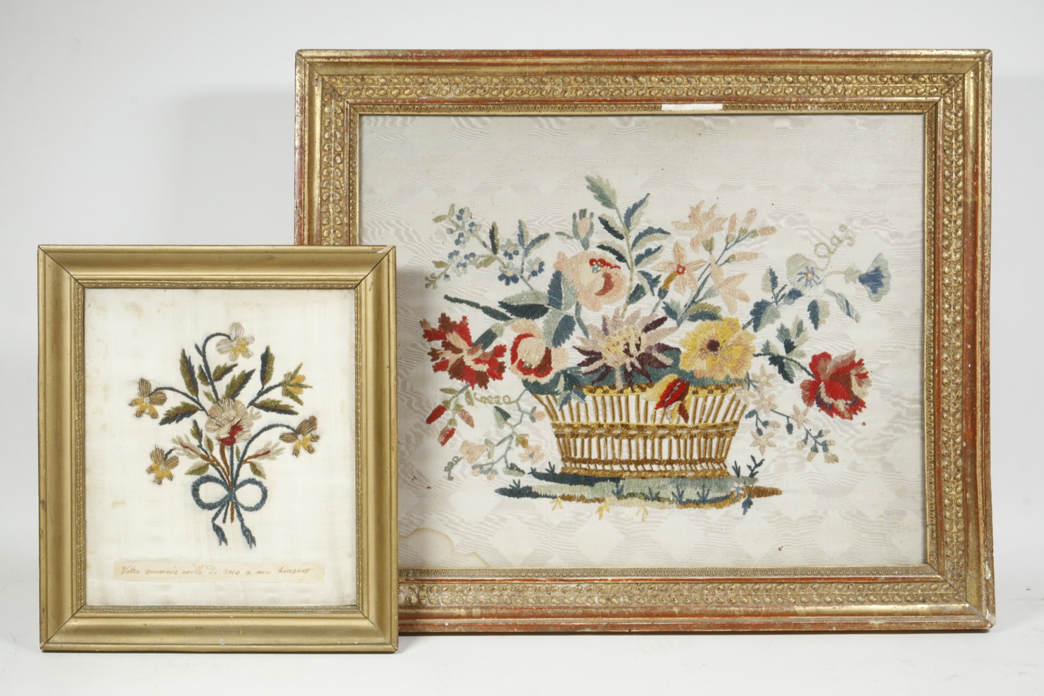 (2) 19TH C. FRENCH FLORAL