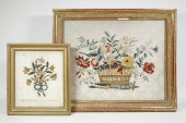 (2) 19TH C. FRENCH FLORAL NEED