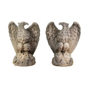 (2) 19TH C MATCHING CAST STONE