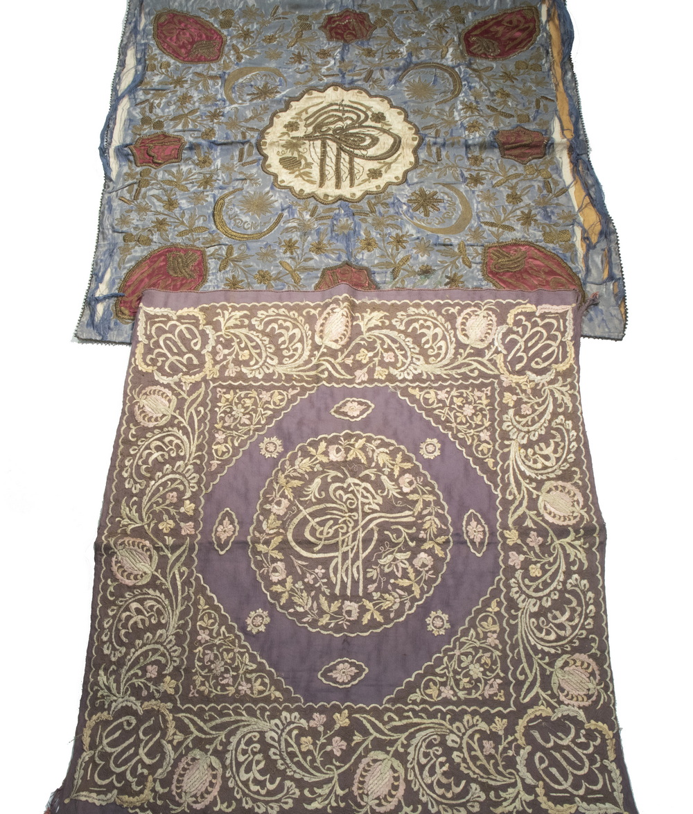 (2) 19TH C. MOORISH BULLION WOVEN