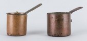 2 19TH CENT. COPPER POTS, 1 SI