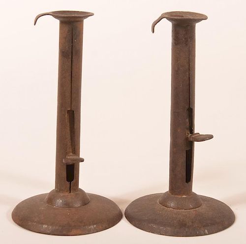 2 19TH CENT. SHEET IRON HOG SCRAPER