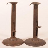 2 19TH CENT. SHEET IRON HOG SC