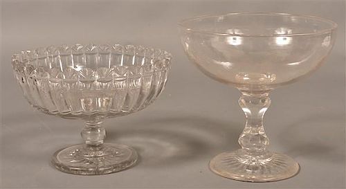 2 19TH CENTURY COLORLESS FLINT