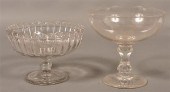 2 19TH CENTURY COLORLESS FLINT