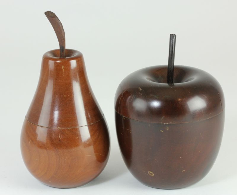 (2) 19th Century Fruit Tea Caddythe