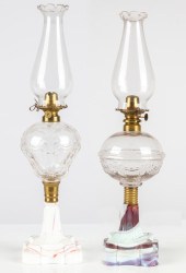 (2) 19TH CENTURY OIL LAMPS Was