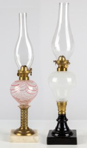 (2) 19TH CENTURY OIL LAMPS Bos