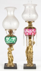 (2) 19TH CENTURY OIL LAMPS Ide