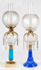 (2) 19TH CENTURY OIL LAMPS Bos