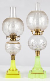 (2) 19TH CENTURY OIL LAMPS Att