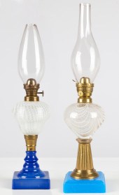 (2) 19TH CENTURY OIL LAMPS Swi