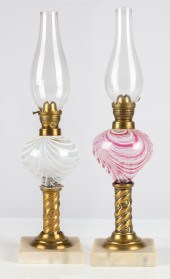 (2) 19TH CENTURY OIL LAMPS Mar