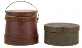 (2) 19TH CENTURY PAINTED PANTR