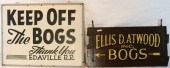 2 20TH CENTURY SIGNS “ELLIS D.