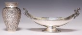 (2) 800 SILVER REPOUSSE VASE &