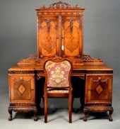 (2) A Very Fine Carved Walnut