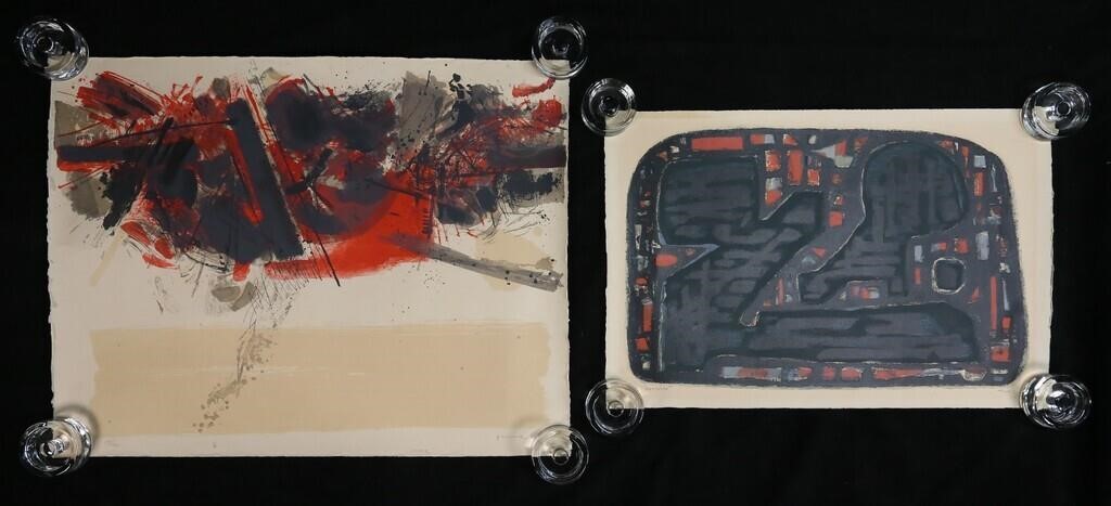 2 ABSTRACT LITHOGRAPHS LEVEE &