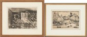 2 ADOLF DEHN CITYSCAPE LITHOGR