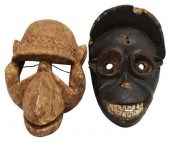 (2) AFRICAN CARVED WOOD FIGURA