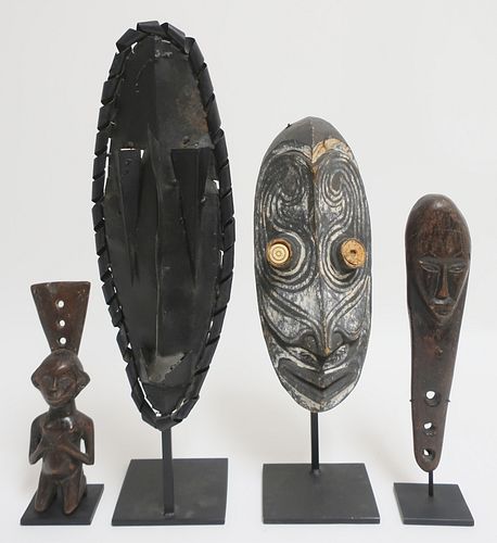 2 AFRICAN CARVED WOODEN MASKS2
