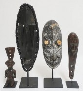 2 AFRICAN CARVED WOODEN MASKS2