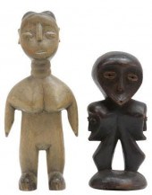 (2) AFRICAN FIGURAL WOOD CARVI