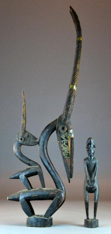 (2) African Hardwood CarvingsTo