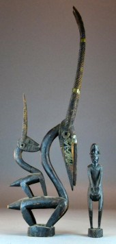 (2) African Hardwood CarvingsT